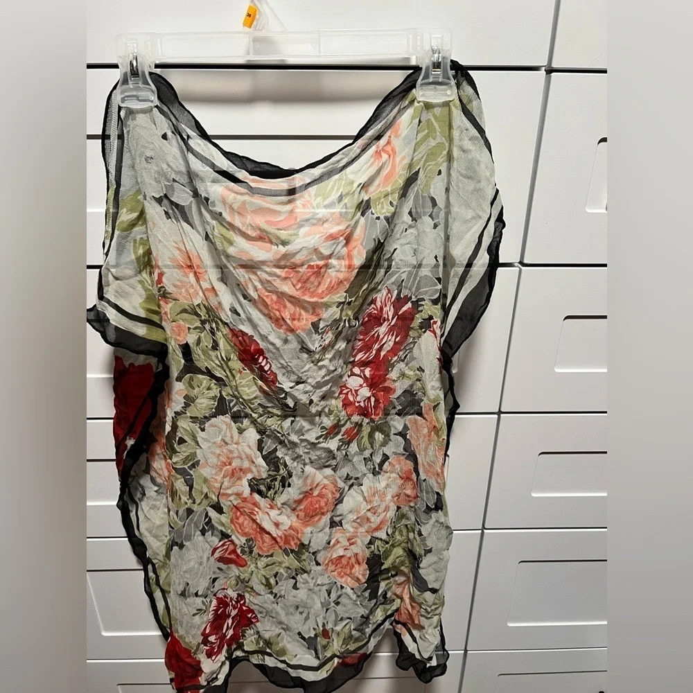 Floral colorful scarf
